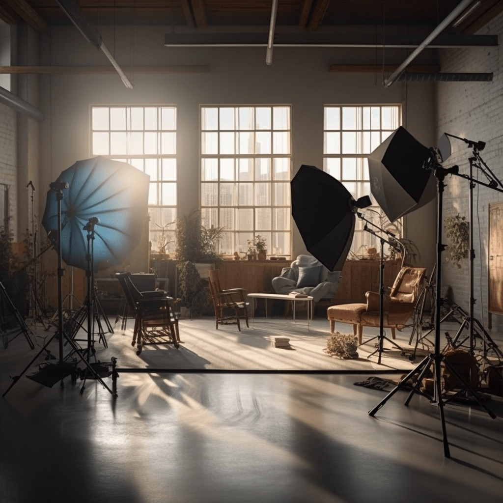 Interior image of a photography studio